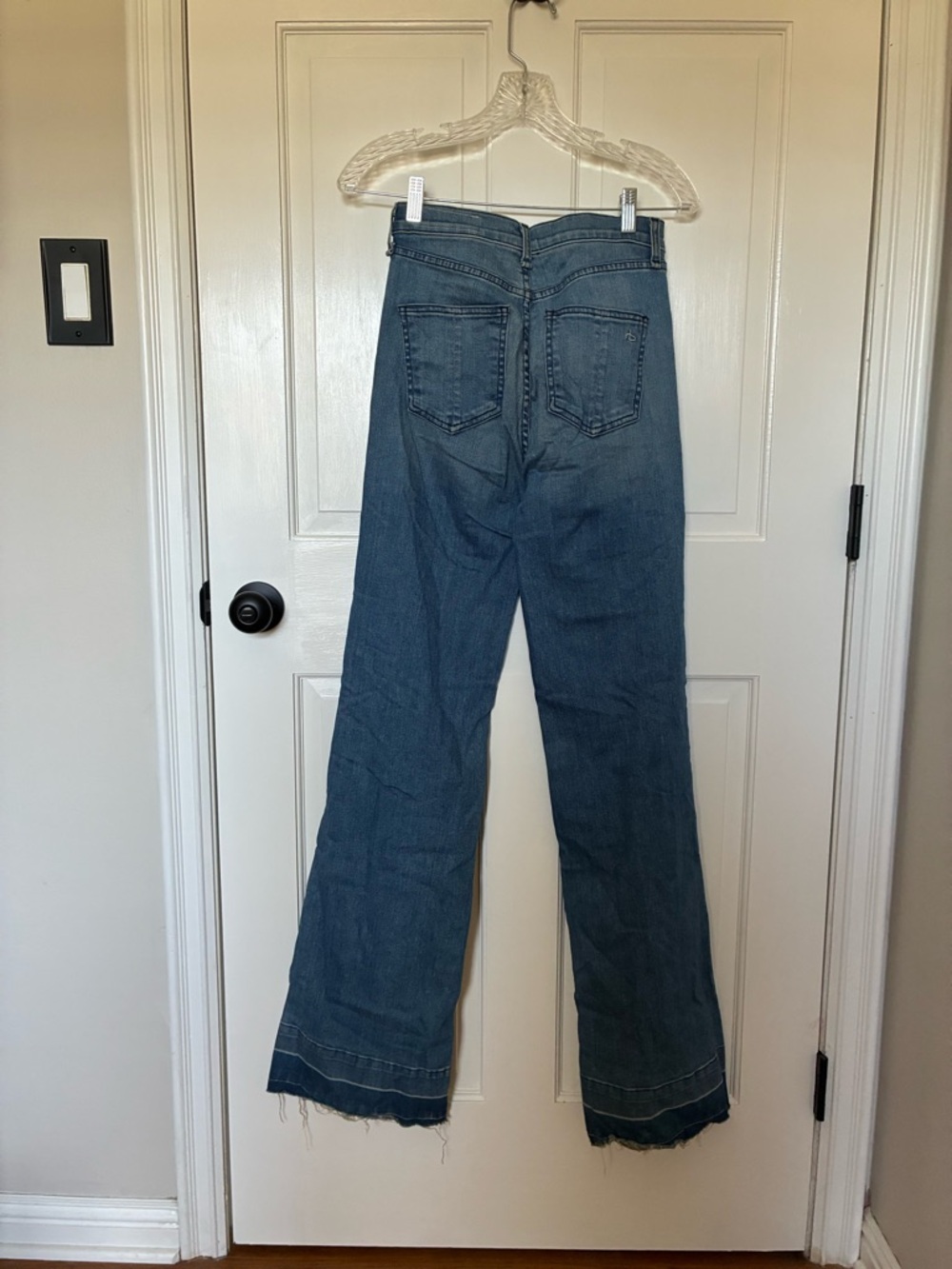 rag & bone high-rise faded blue jeans